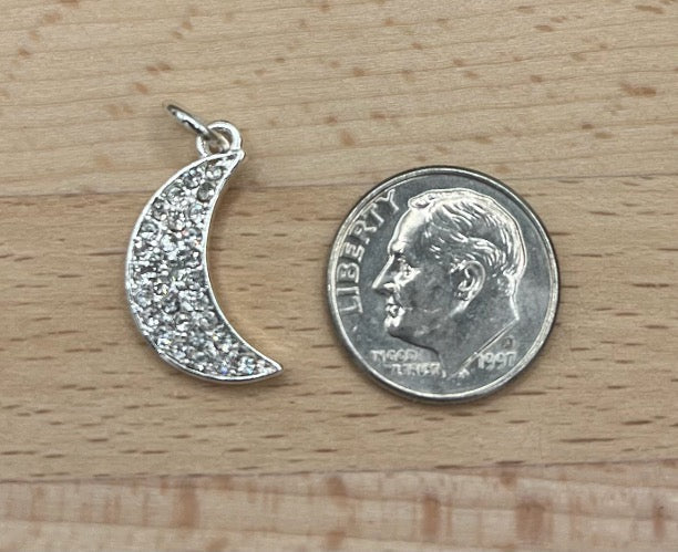 Crescent Moon Pavé Charm